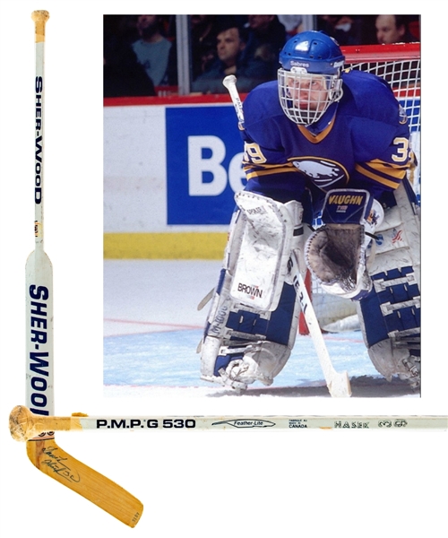 Dominik Hasek’s Early-to-Mid-1990s Buffalo Sabres Signed Sher-Wood Game-Used Stick