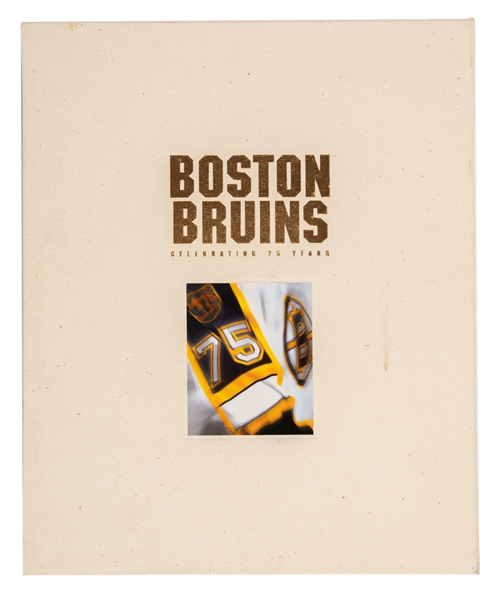 Phil Espositos Boston Bruins Celebrating 75 Years Multi-Signed Limited-Edition #7/1000 Hardcover Book from His Personal Collection with with His Signed LOA