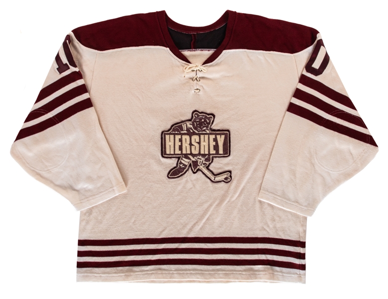 Hershey Bears 1950s-Style Film-Worn #10 Wool Jersey from "Keep Your Head Up, Kid: The Don Cherry Story"