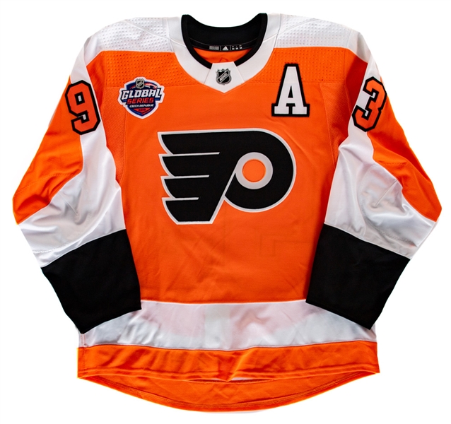 Jake Voraceks 2019-20 Philadelphia Flyers "Global Series Czech Republic 2019" Game-Worn Alternate Captains Jersey with LOA