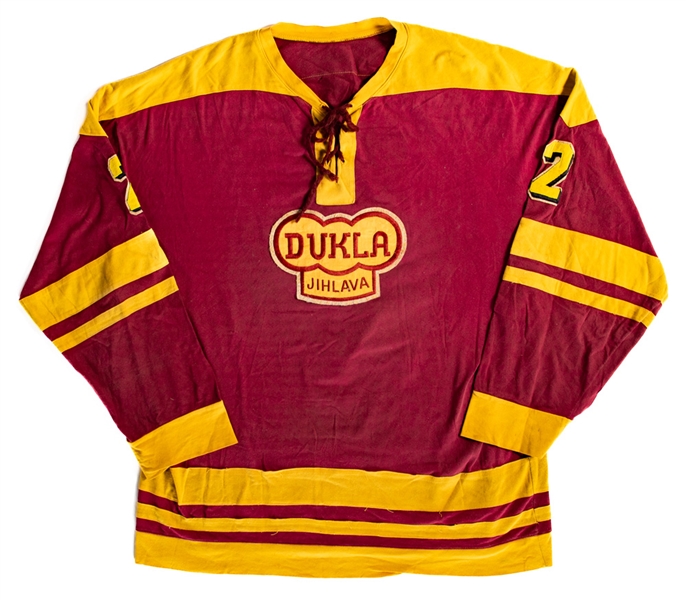 HC Dukla Jihlava Circa 1982 Czechoslovak Extraliga #2 Game-Worn Jersey 