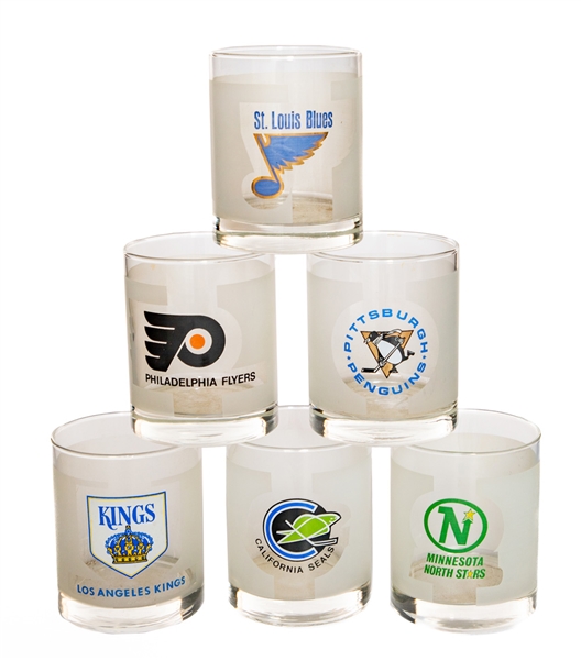 1967-68 NHL Expansion Teams Glass Collection of 6 