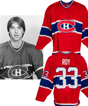Patrick Roys 1984-85 Montreal Canadiens Signed Worn Pre-Rookie Season Jersey - Photo-Matched!