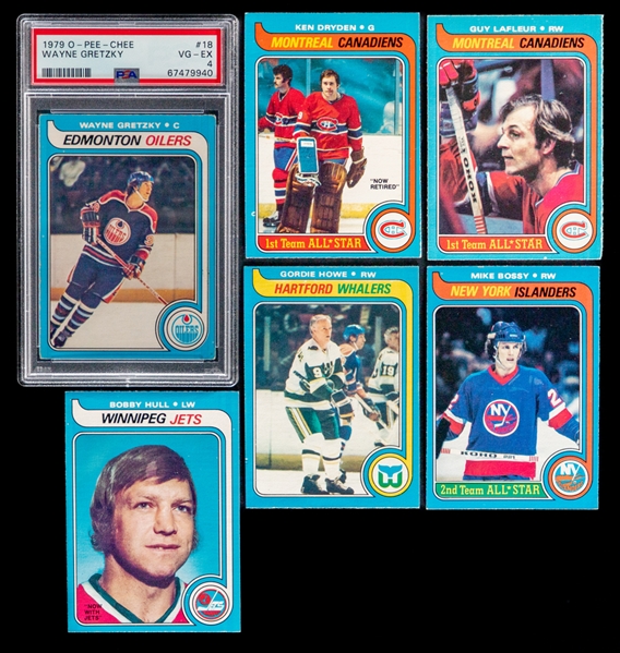 1979-80 O-Pee-Chee Hockey Complete 396-Card Set Including #18 HOFer Wayne Gretzky Rookie Card (Graded PSA 4)