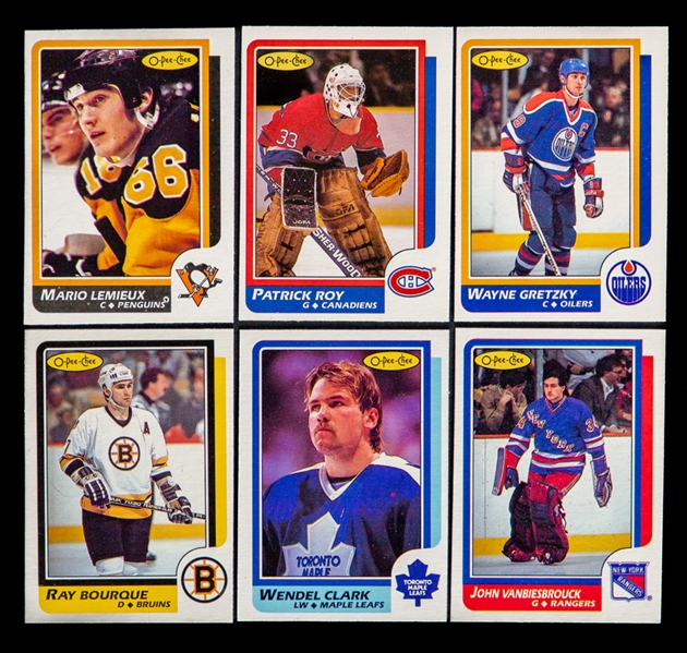 1986-87 O-Pee-Chee Hockey Complete 264-Card Set Including #53 HOFer Patrick Roy Rookie