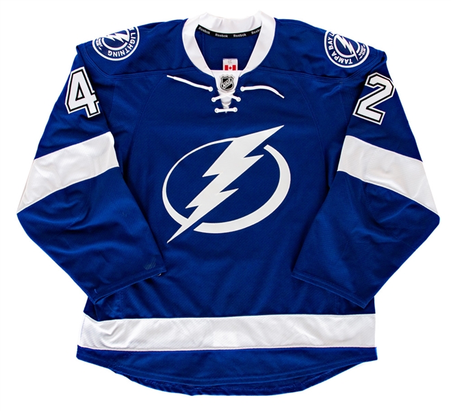 Jonathan Marchessaults 2015-16 Tampa Bay Lightning Game-Worn Rookie Season Jersey - Last Lightning #42 Jersey! 