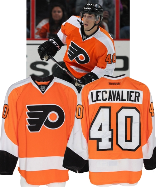 Vincent Lecavaliers 2013-14 Philadelphia Flyers Game-Worn Jersey with LOA - Photo-Matched!