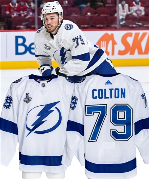 Ross Coltons 2020-21 Tampa Bay Lightning Stanley Cup Finals Game-Worn Jersey with Team COA - Stanley Cup Championship Season! - 2021 Stanley Cup Finals Patch! - Photo-Matched!