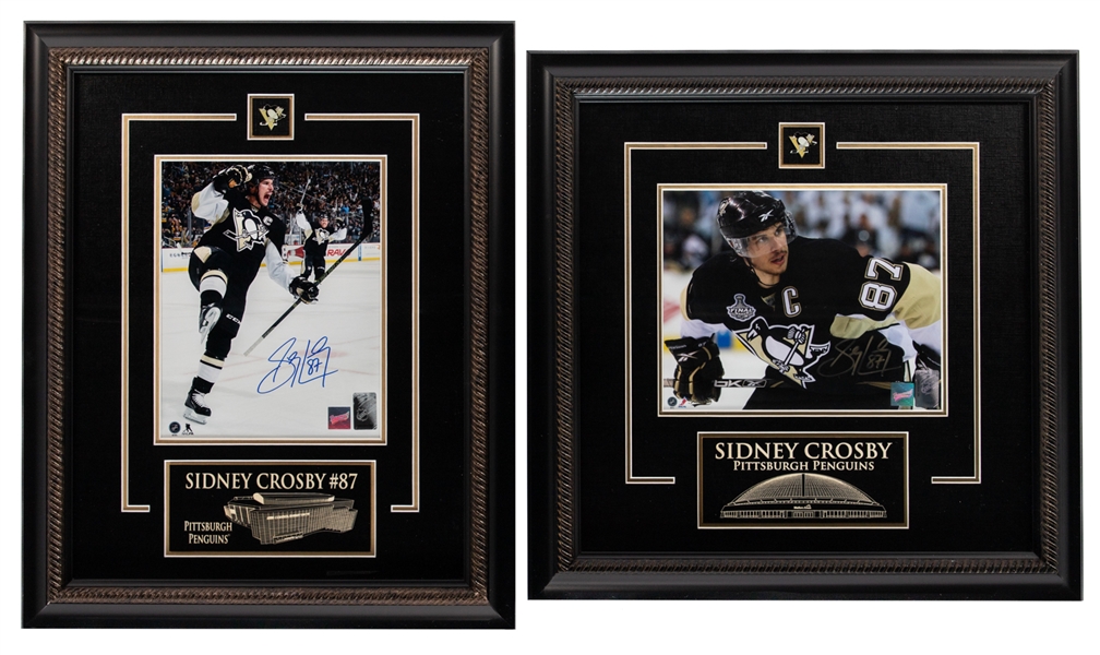 Sidney Crosby Pittsburgh Penguins Mellon Arena and Consol Energy Center Signed Framed Photos 