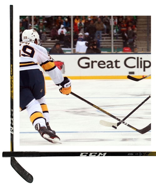 Roman Josis 2020 NHL Winter Classic Nashville Predators CCM Super Tacks AS2 Game-Used Stick with MeiGray LOA - Norris Trophy Winning Season! - Photo-Matched!