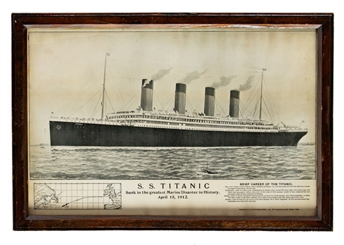 Titanic 1912 Framed Print by Tichnor (16 1/2" x 24")