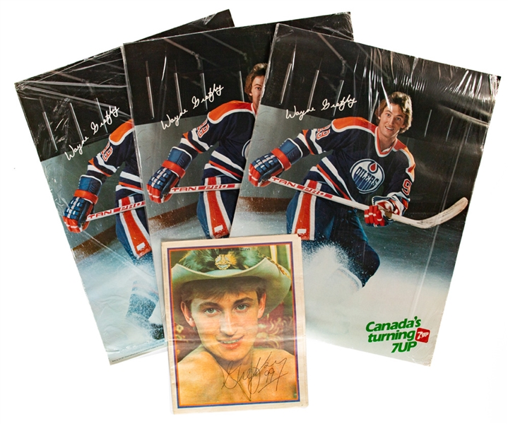 Wayne Gretzky Vintage 1980s 7-UP Poster Collection of 100+