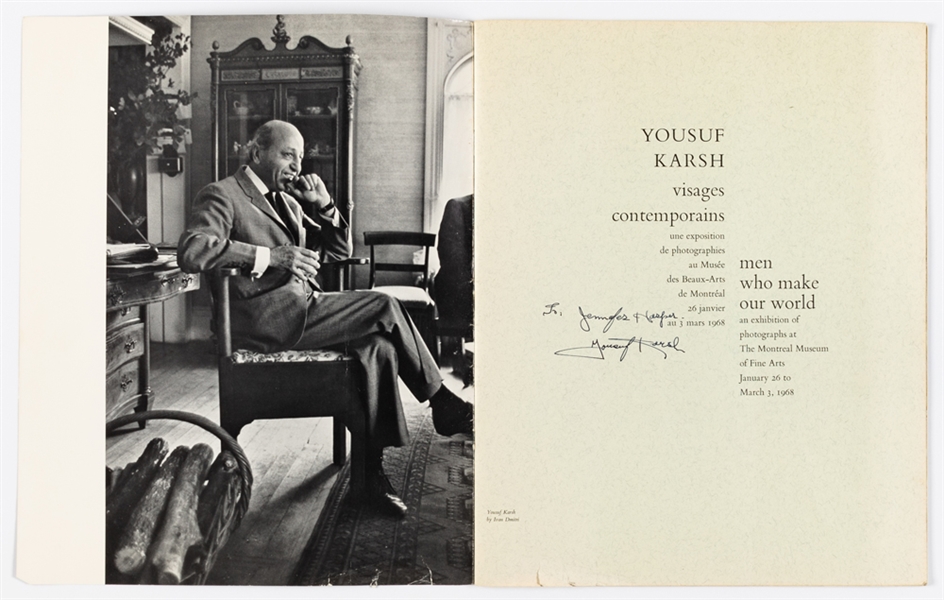 Armenian-Canadian Photographer Yousuf Karsh Signed 1968 "Karsh Men Who Make The World" Large Softcover Book