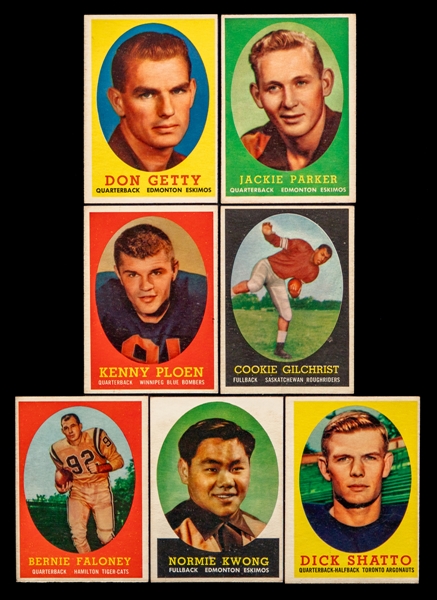 1958 and 1959 Topps CFL Football Complete 88-Card Sets 