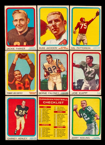 1963 and 1965 Topps CFL Football Cards Complete Sets