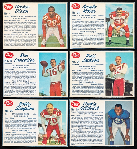 1962 Post CFL Football Complete 137-Card Set