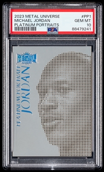 2023 Upper Deck Skybox Metal Universe Platinum Portraits Basketball Card #PP1 HOFer Michael Jordan - Graded PSA GEM MT 10
