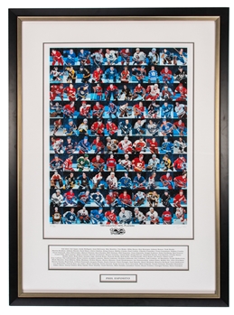 Phil Espositos 2017 NHL "100 Greatest Players" Limited-Edition Framed Display "AP 73/100" from His Personal Collection with His Signed LOA (32” x 43 ½”)