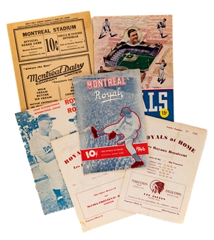 Montreal Royals 1930s to 1950s Program and Memorabilia Collection Including 1946 Program with Jackie Robinson 