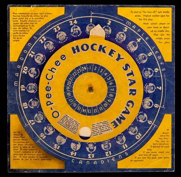 Rare 1937-38 O-Pee-Chee Premium "Hockey Star Game"