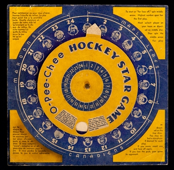 Rare 1937-38 O-Pee-Chee Premium "Hockey Star Game"