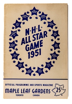 1951 Maple Leaf Gardens NHL All-Star Game Program
