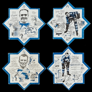 1932-33 Toronto Maple Leafs OKeefes Coasters Complete Set of 16 and Extra (1) Plus Magazine/Program Cuts Featuring These Coasters/Players
