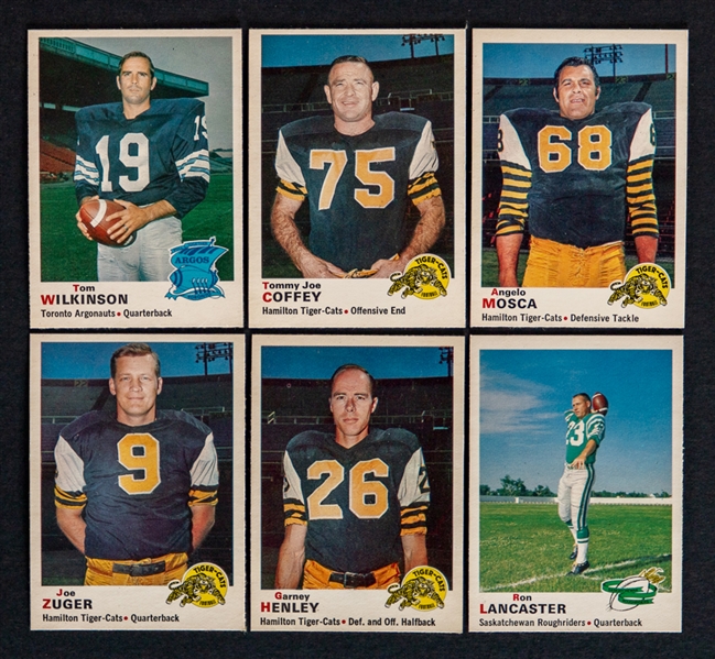 1970 O-Pee-Chee CFL Football Complete 115-Card Set Plus 1970 O-Pee-Chee CFL Push-Out Inserts Complete Set of 16