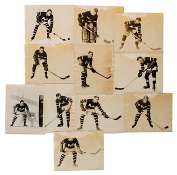 Vintage Circa 1925-26 Stanley Cup Champions Montreal Maroons Players Photos (10) Including HOFers Babe Siebert, Nels Stewart, Clint Benedict, Reg Noble and Harry Broadbent