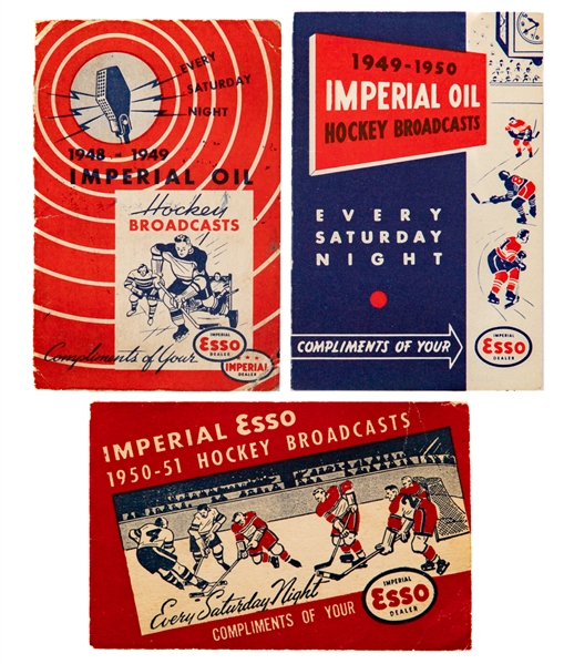 Imperial Oil Hockey Broadcast 1948-49 to 1953-54 NHL Hockey Schedules (5)