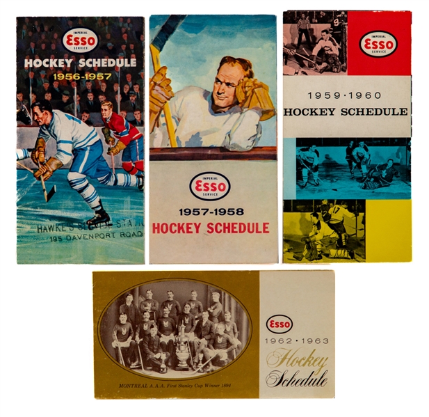 Imperial Esso Service 1956-57 to 1971-72 NHL Hockey Schedules (9)