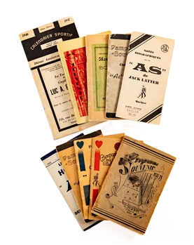 Vintage 1936-37 to 1947-48 QSHL Quebec Aces Guides / Booklets (9)