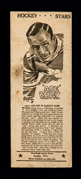 1932-33 Stoodleigh Sports Series "Hockey Stars" Card #6 HOFer Ace Bailey