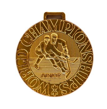 Darius Kasparaitis 1992 IIHF World Junior Championships Team CIS (Commonwealth of Independent States) Gold Medal from His Personal Collection with His Signed LOA
