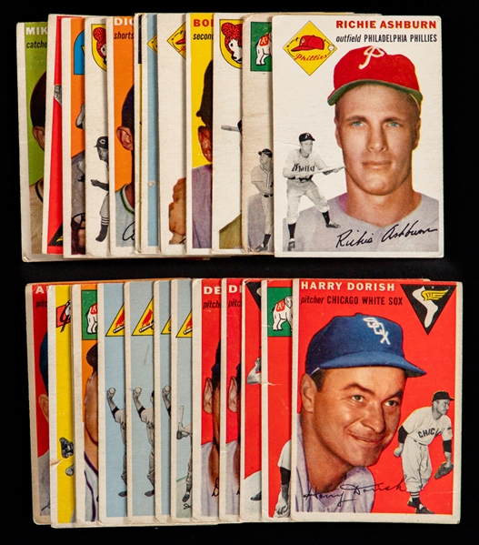 1950s Topps Baseball Card Collection (400+) Including 1954 Topps (27), 1955 Topps (156), 1956 Topps (166), 1957 Topps (37) and 1958 Topps (58)