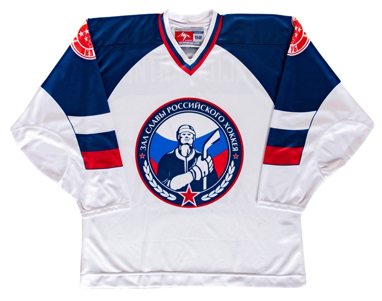 Darius Kasparaitis Mid-2010s Russian Alumni "The Back of Russian Hockey - Legends of Hockey Club" Game-Worn Jersey From His Personal Collection with His Signed LOA