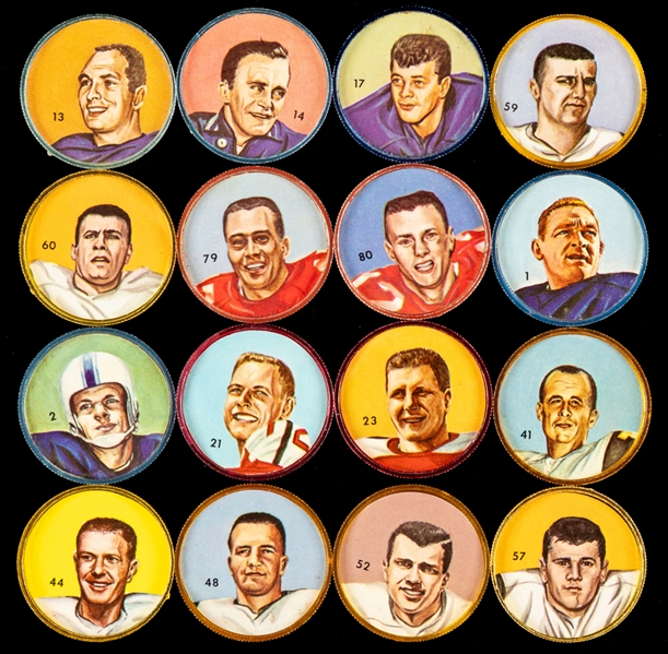 Scarce 1963 Nalleys CFL Football Coins Near Complete Set (143/160)