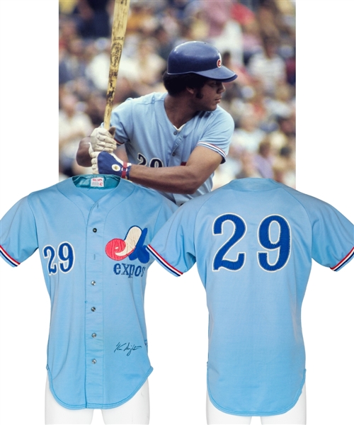 Ken Singletons 1974 Montreal Expos Signed Game-Worn Jersey