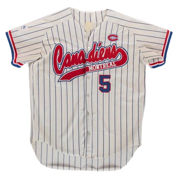 Stephane Quintals Mid-1990s Montreal Canadiens Game-Worn Softball Jersey