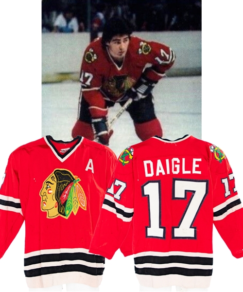 Alain Daigles 1977-78 Chicago Black Hawks Game-Worn Jersey 