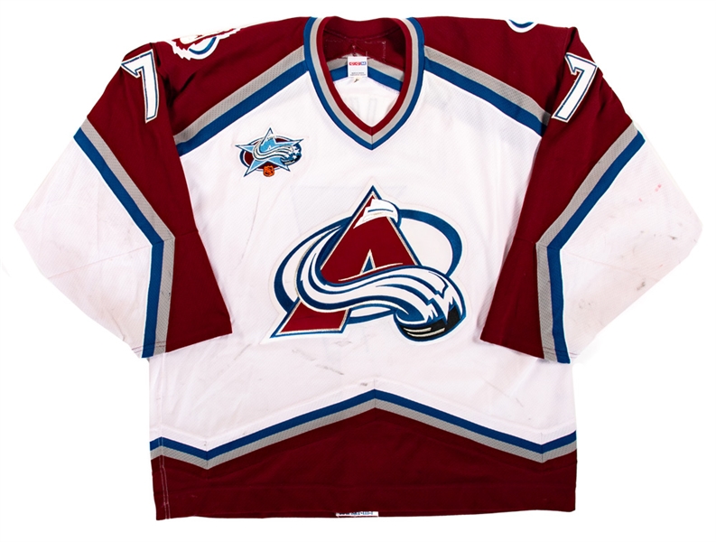 Greg De Vries 2000-01 Colorado Avalanche Game-Worn Stanley Cup Playoffs Jersey with Team LOA -  2001 All-Star Game Patch! - Stanley Cup Championship Season! - Photo-Matched!