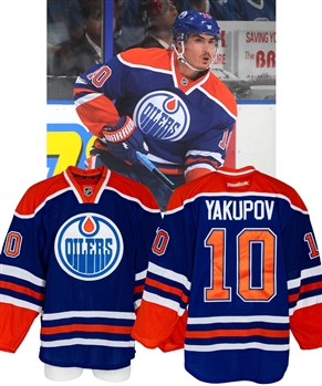 Nail Yakupov’s 2014-15 Edmonton Oilers Signed Game-Worn Jersey - Photo-Matched!