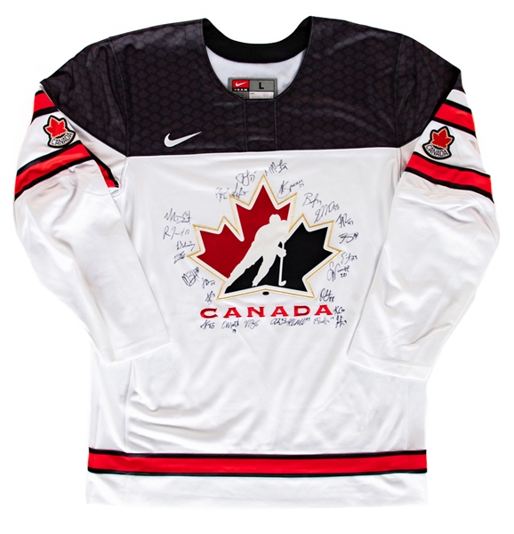 Team Canada 2019 IIHF World Womens Championship Team-Signed Jersey by 27 Including Poulin, Fast, Nurse, Stacy, Spooner, Ambrose and Others