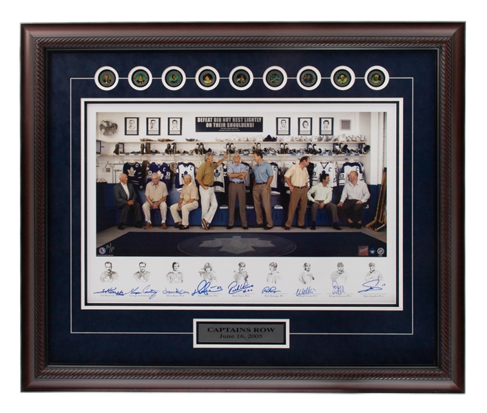 Toronto Maple Leafs "Captains Row" Multi-Signed Framed Limited-Edition “A/P” Lithograph with COA (36 3/8” x 30 ½”)