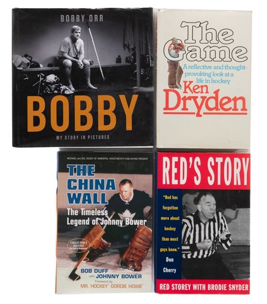 Hockey Books Signed Collection of 10 with Gordie Howe, Bobby Orr, Ken Dryden and Others