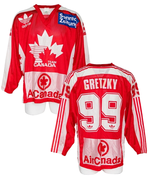 Wayne Gretzkys Early-1990s Team Canada National Team Game-Issued Jersey 