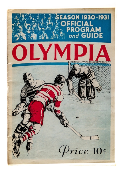 February 17, 1931 Detroit Olympia Program Detroit Falcons vs Philadelphia Quakers - Only Season for Quakers!