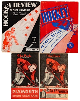 Detroit Red Wings / Detroit Olympia 1930s Hockey Programs (10)