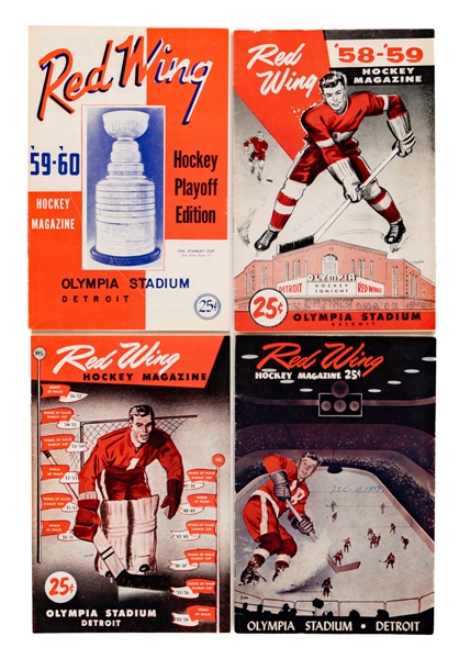 Detroit Red Wings 1950s/1960s Programs (19) 