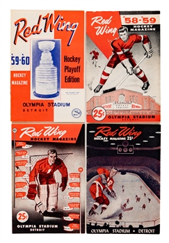 Detroit Red Wings 1950s/1960s Programs (19) 